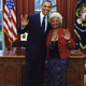 Illustration for article titled President Obama and emStar Trek/ems Uhura Flashing Vulcan Salutes. In the White House.